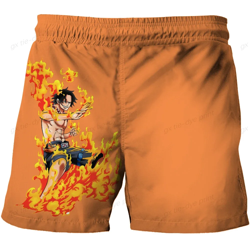 3d Cartoon Print Shorts Pants Fashion One Piece Luffy Pants for Kids Girls Boys Harajuku Beach Pants Children Couples Clothes