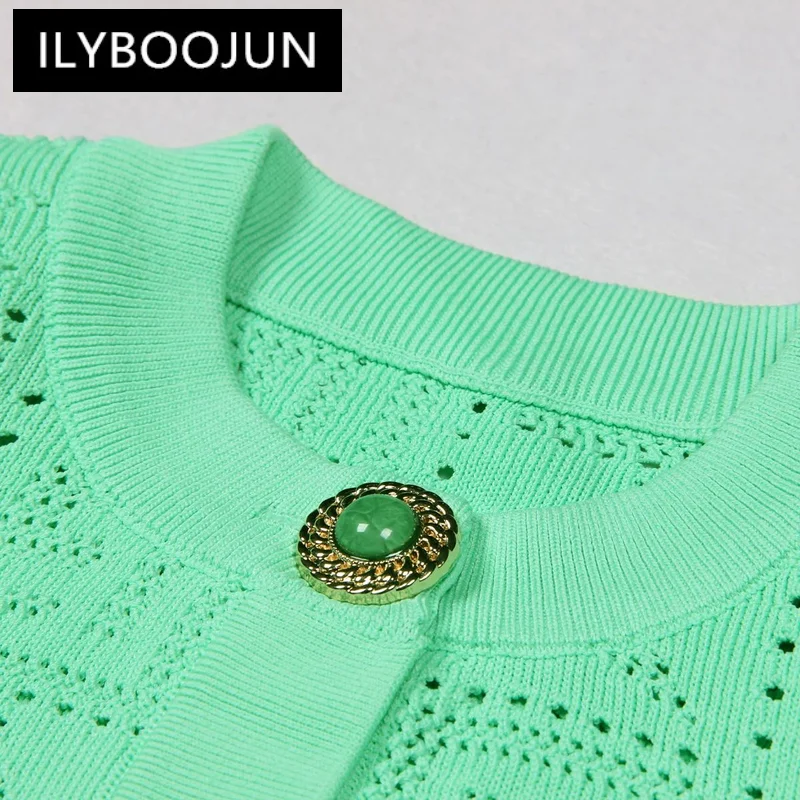 2024 Spring And Autumn New European And American High Quality Knitwear Long Sleeve Round Neck Cardigan Top Woolen Jacket