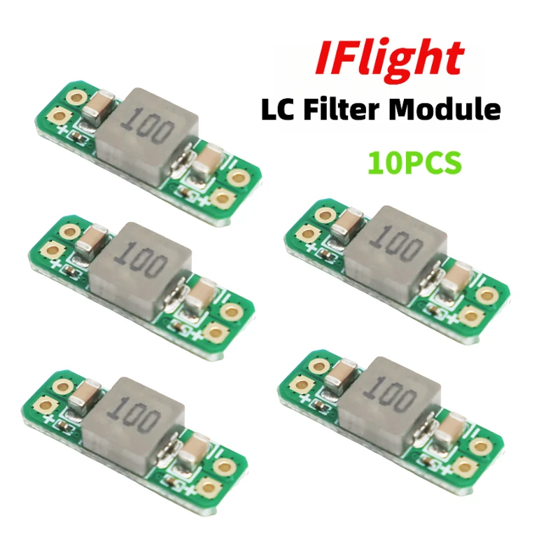 10PCS iFlight LC Filter Module 3A 5-30V Built-in Reverse Polarity Protection for RC FPV Drone Camera AV Transmitter Pa Plug-in