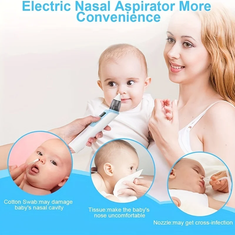 1Pcs Electric Nasal Absorber Silent Baby Obstruction Rhinitis Cleaner Nasal Aspirator Nose Snot Cleaner For Newborns