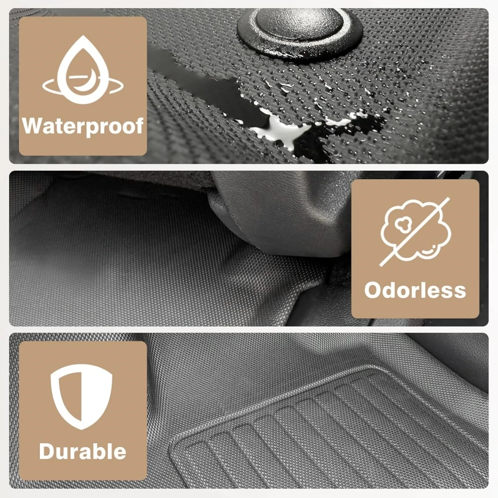 Fußmatten für Honda Passport 2016-2024 Allwetter-Fußmatten Kofferraummatte 3D Wasserdichte Auto-Innenraumteppiche – Detail 5