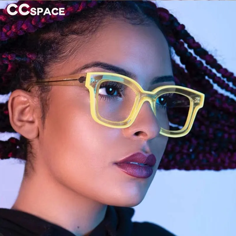 55599 New Fashion Men Brand Designer Glasses for Ladies Anti Blue Retro Square Punk Frame Clear Computer Purple Eyeglasses