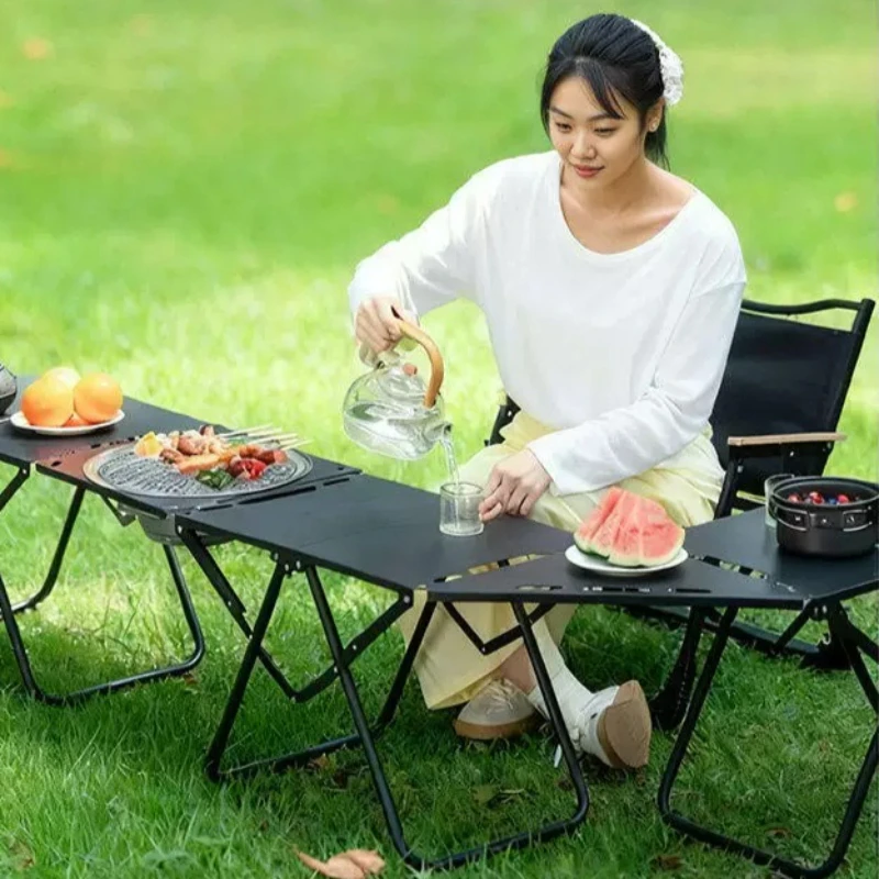Picnic Camping Table Folding Barbecue Patio Side Foldable Table Outdoor Ultralight Mesas Plegables Balcony Furniture