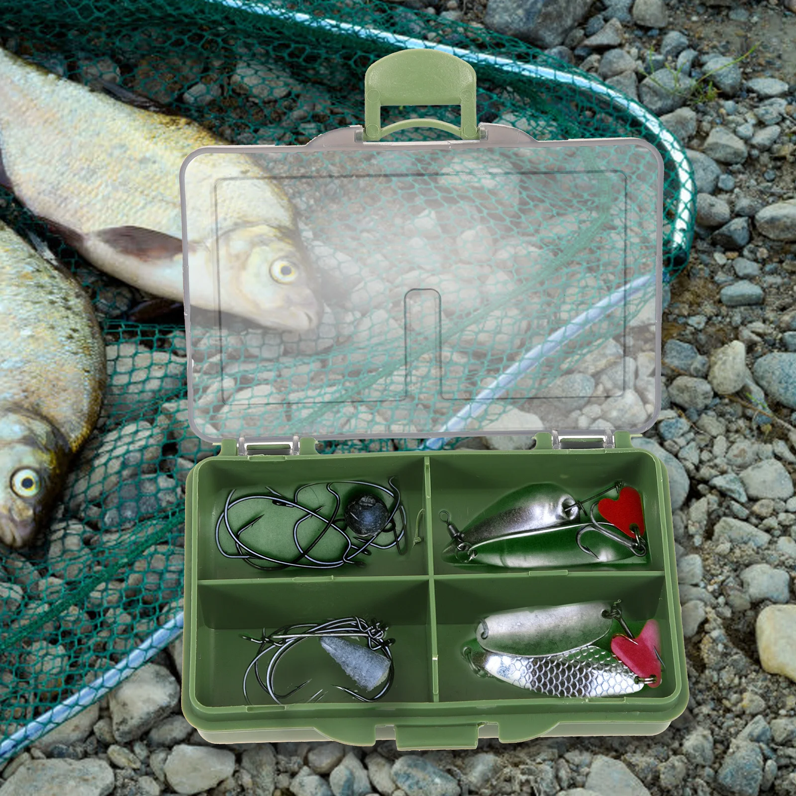 

Fishing Accessories Storage Box Large Capacity Multifunctional Compact Fishing Tackle Organizer Portable Lure Container Bait