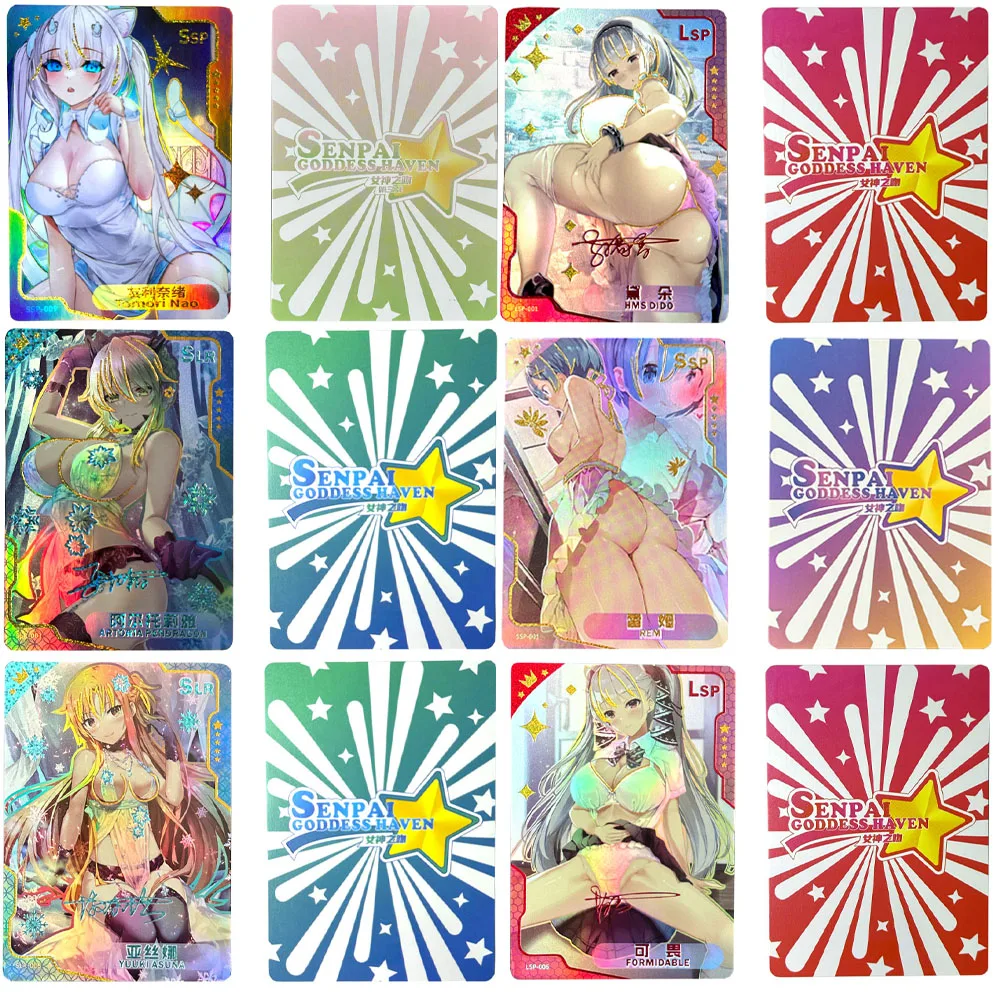 

Rare Senpai Goddess Haven Cards Anime Swimwear Character SSP SLR LSP Hidden Card Swimwear Goddess Single Card