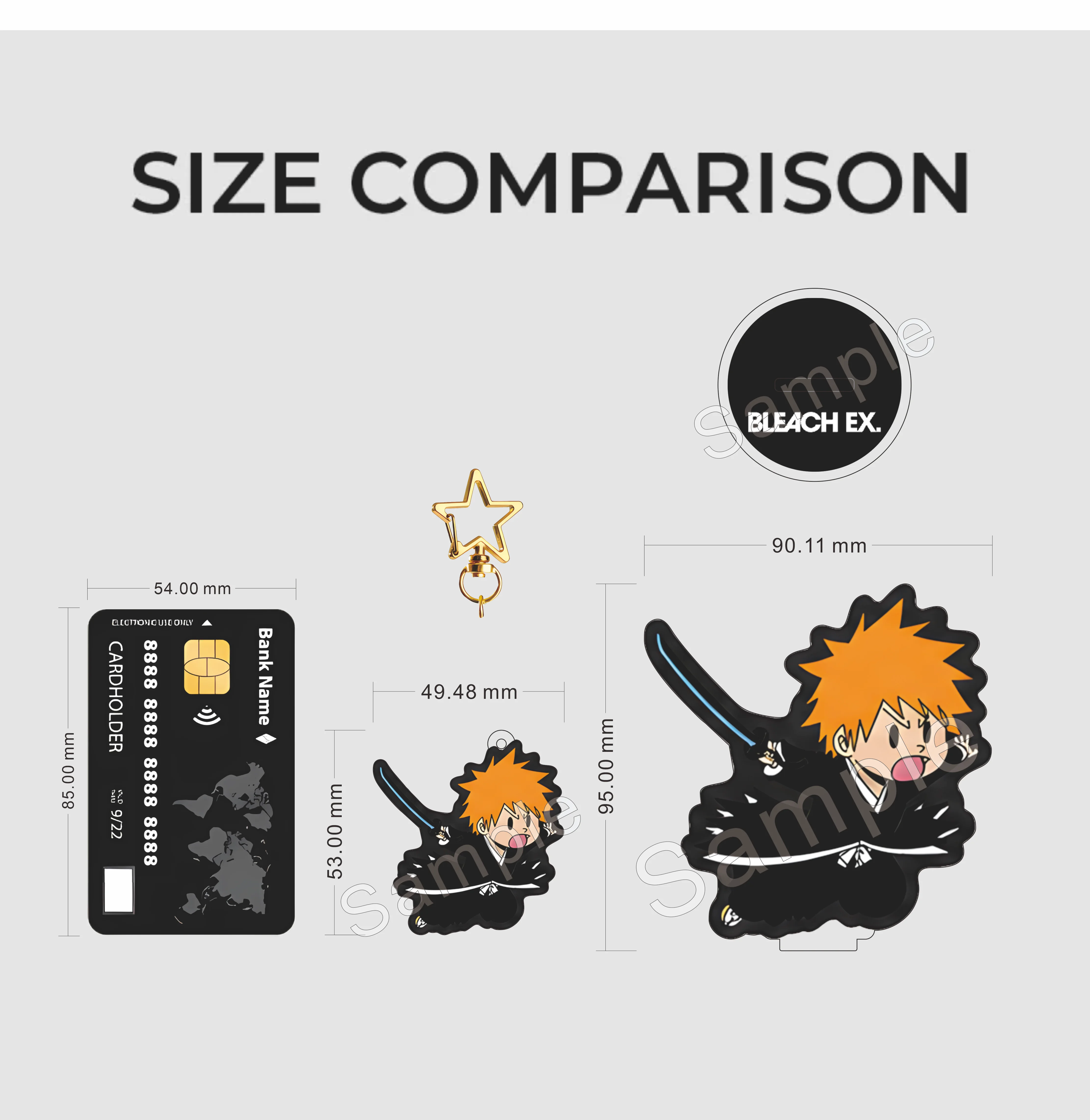 Bleach EX Exhibition Series 2026 Newest Acrylic Stand And Keychain Ichigo Ulquiorra Byakuya Q Version Figure Nice Gift For Anime