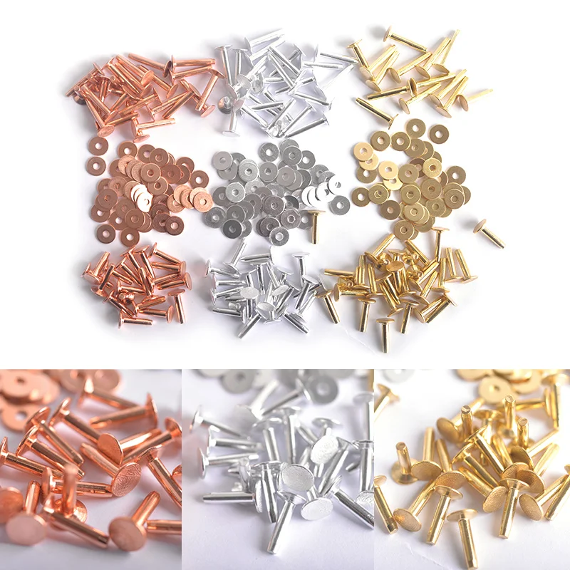 60 Sets American-style Rivets With Burrs(Copper/Aluminum/Brass) for Leather – Permanent Fasteners