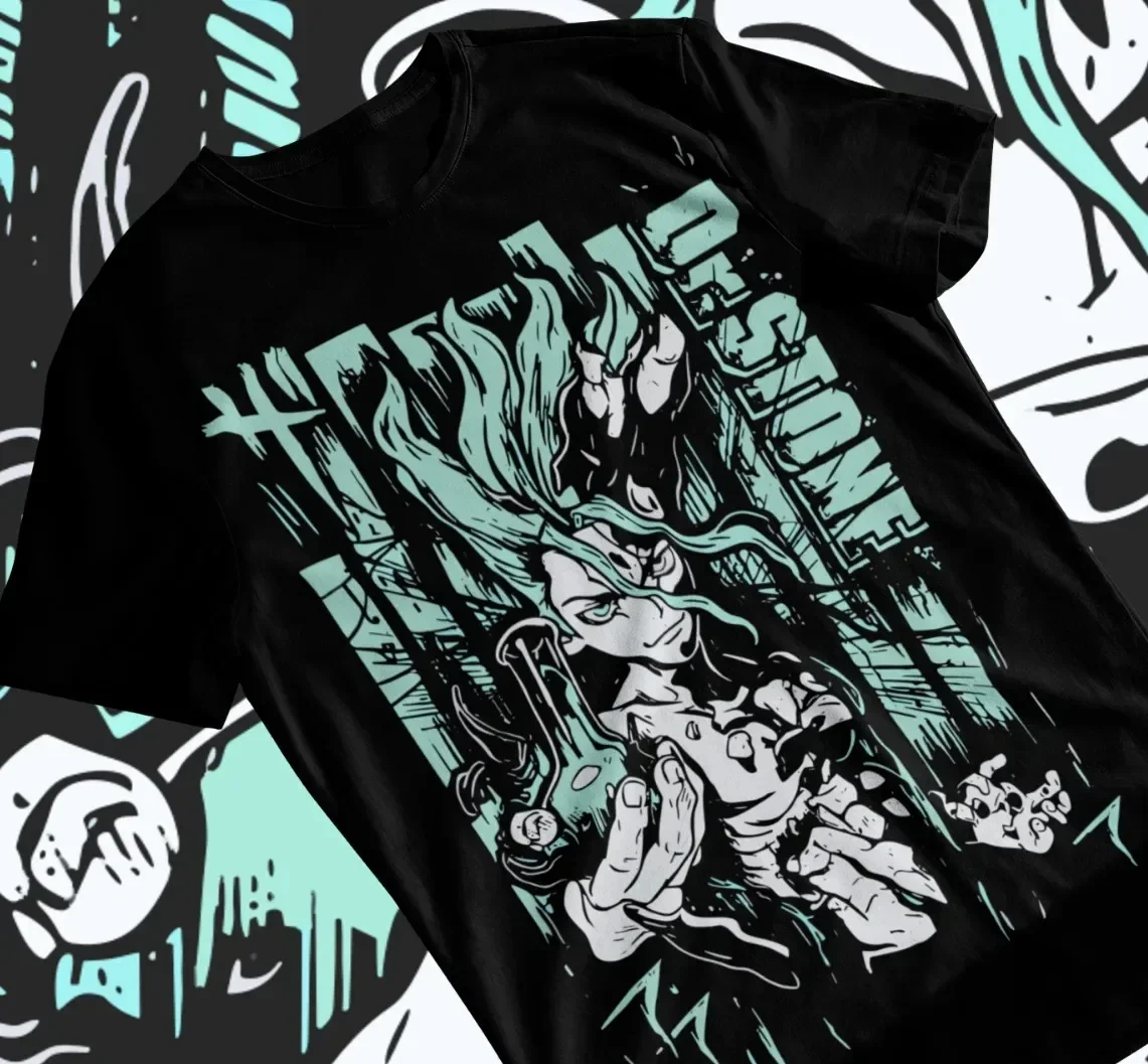 Dr. Stone Senku Ishigami Anime Manga Shirt Short-Sleeve Unisex T-Shirt Soft Tee Shirts for Women  Women Clothing  Gothic