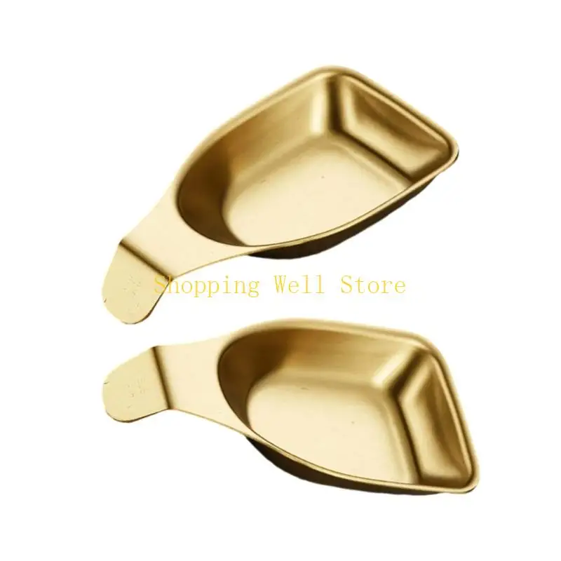 KX4B 2PC Mini Cop Condimento à prova ferrugem Pratos molho aço inoxidável para buffets que servem cozinheiros