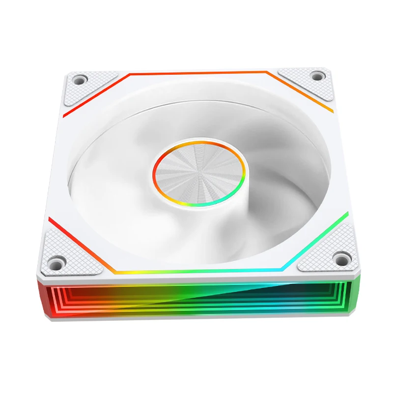 HNHU-8pro ARGB PC 케이스 팬 120mm 인피니티 미러 디자인 마더보드 조명 동기화 4PIN PWM CPU 쿨러 팬 벤티라도르 에어쿨러
