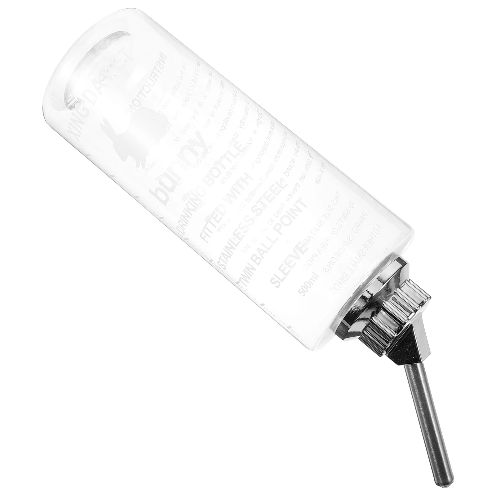 

Rabbit Squirrel Guinea Pig Hamster 500ml Stainless Steel Water Bottle Rolling Ball Cage Feeder Pet Supplies Rabbit Drinker