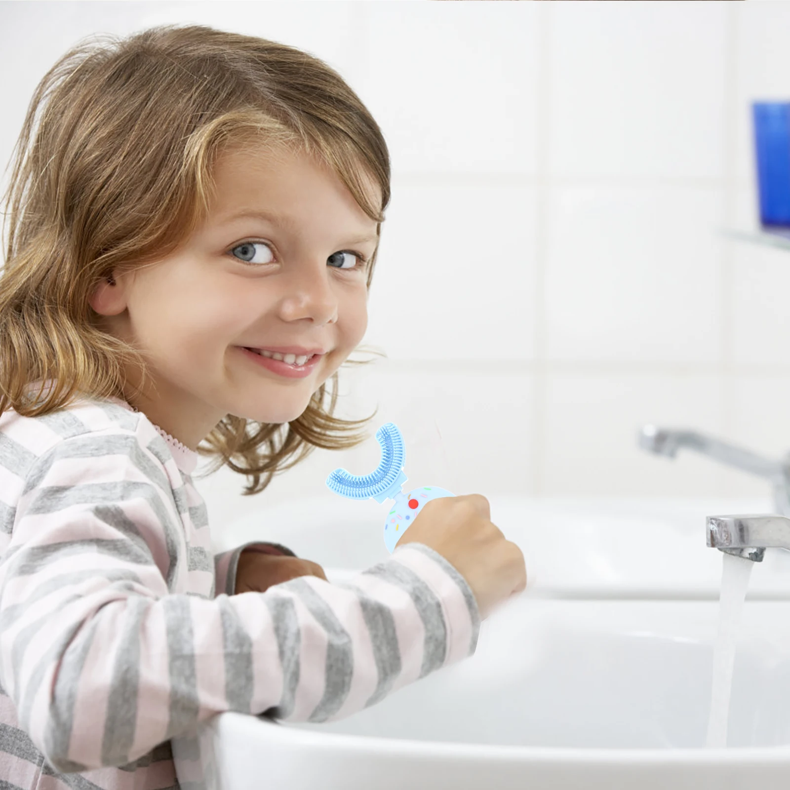 

Kids U-Shaped Toothbrush Portable Silicone Mouth Brush Household Brush Lightweight Small Adorable Design