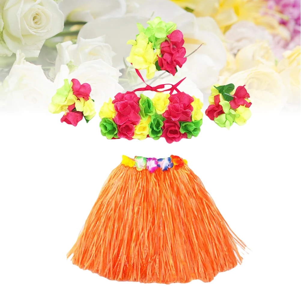 

5 Pcs Dance Costume Skirt Luau Skirts Girls Grass Dancer Hawaiian Party