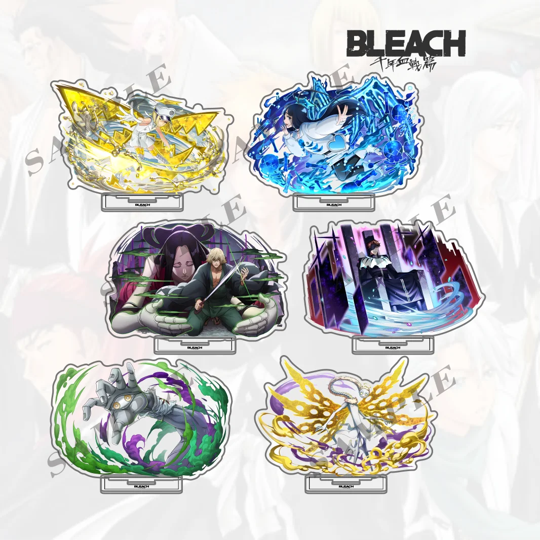 BLEACH Anime New Style Figure Mini Stand Acrylic Character Kuchiki Rukia Inoue Orihime Kurosaki Ichigo Model keychain Gifts view 3