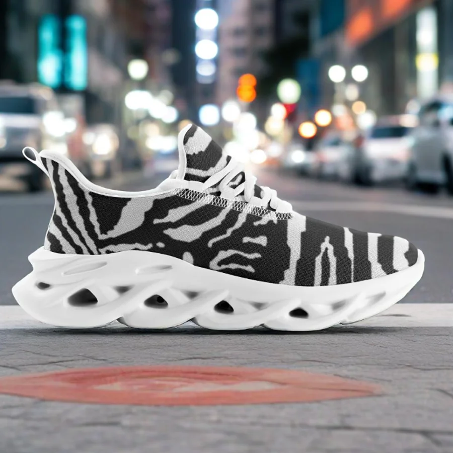

Zebra stripes lightweight casual running shoes, breathable sneakers for men and women sport shoes