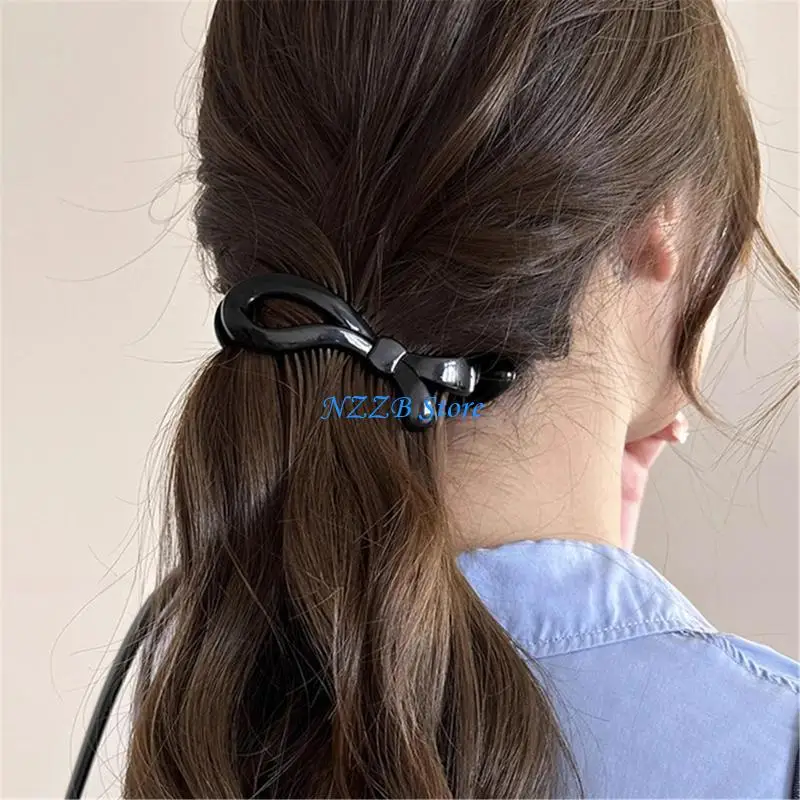 

T21F Elegant Banana Ponytail Holder Secure Grip Hair Clamps Plastic Hair Accessories