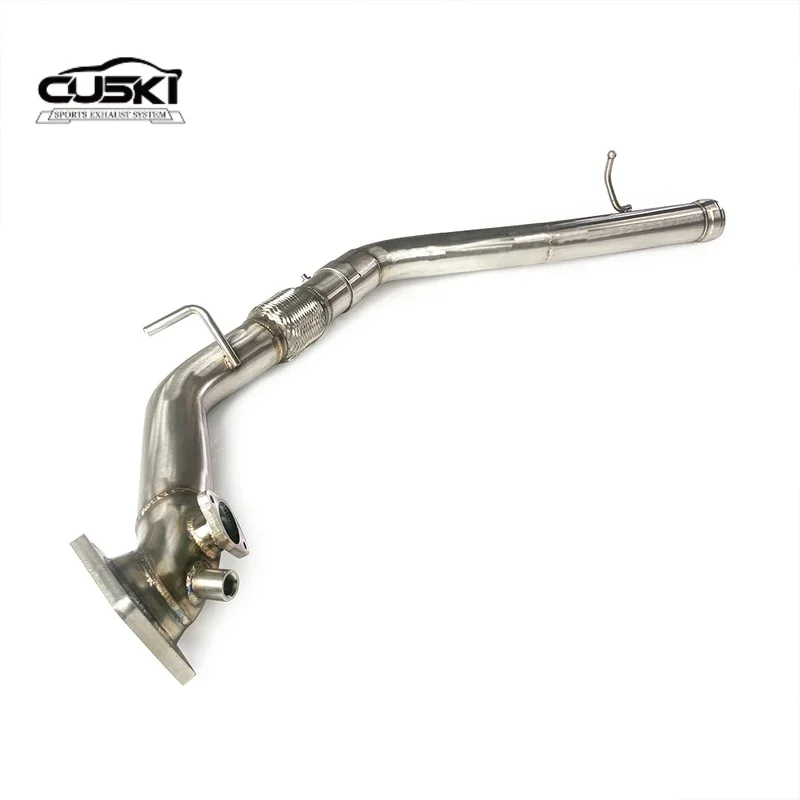 High Flow Exhaust Downpipe With Heat shield and converter Header For Jeep Wrangler Rubicon JL 2.0T car exhaust duct