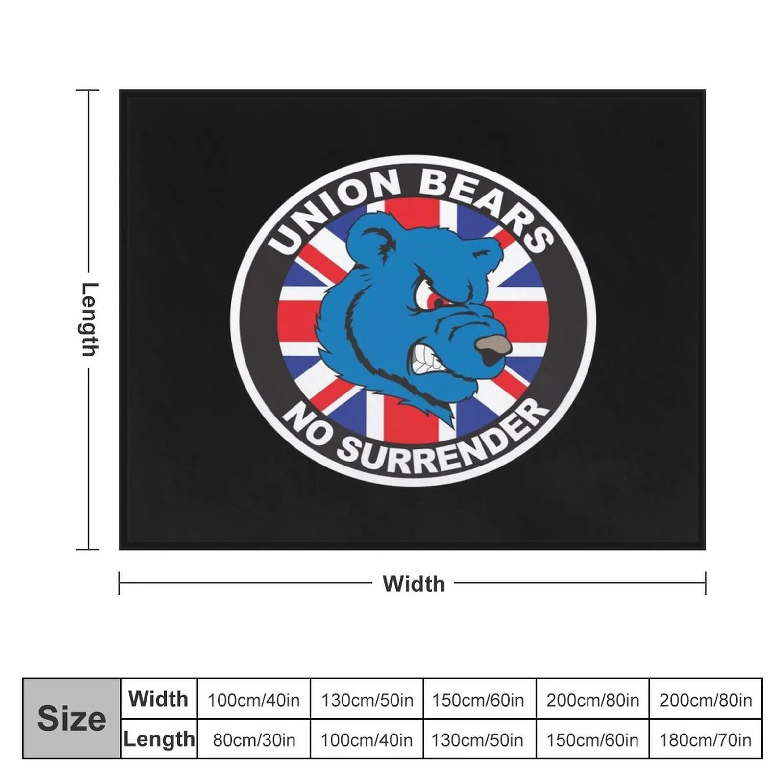 Union Bears - Ultras Rangers Throw Blanket Hair Custom sofa bed Blankets