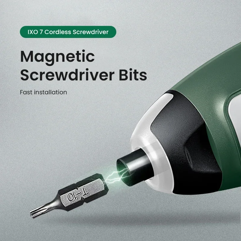 Bosch IXO7 3.6V USB Rechargeable Cordless Screwdriver Set, Portable Mini Electric Screwdriver, Multi-Function DIY Power Tool