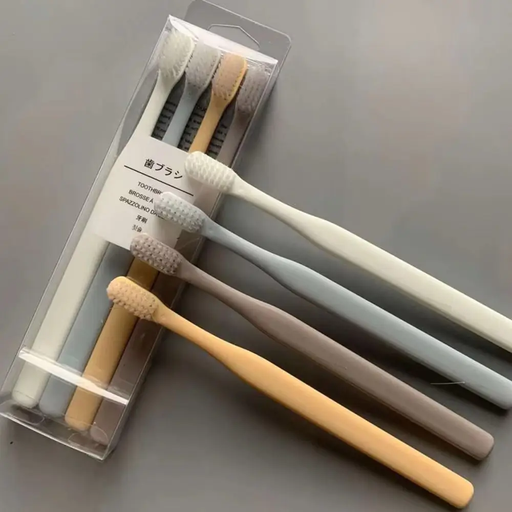 4Pcs/set Multi-Color Soft Bristle Toothbrush Portable Oral Cleaning Household Cleaning Toothbrush Multi-function