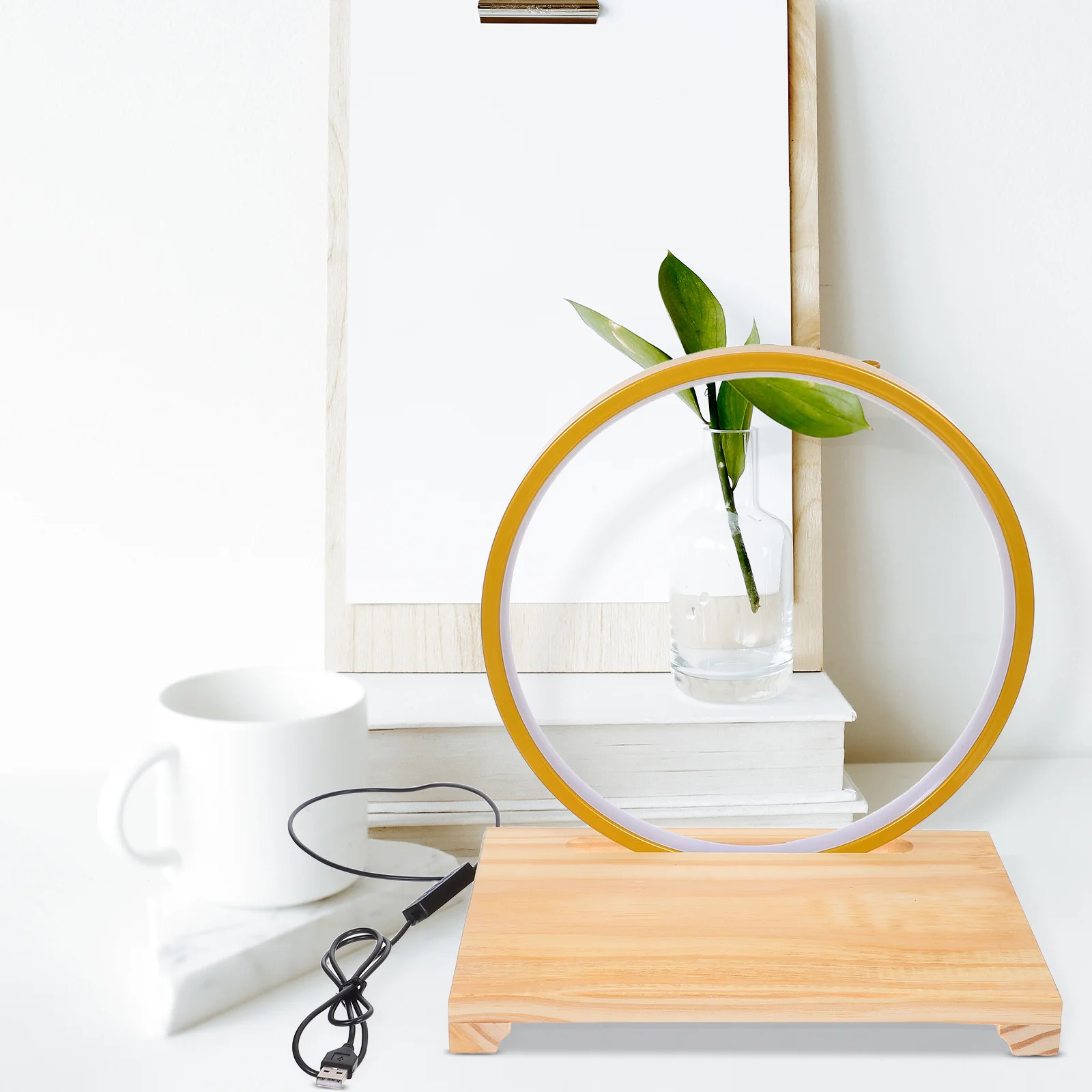 

Zen Style Wooden Led Display Base For Statue Figurines Night Light Home Office Entryway Decor Sculpture Stand Wood Pedestal