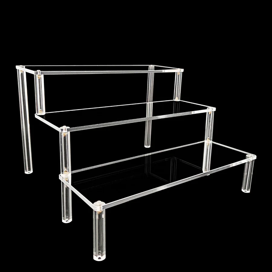 Clear Acrylic Display Stand For Anime Figures Cupcake Shelf Organizer Desserts Holder Jewels Display Risers Stand Perfume Stand