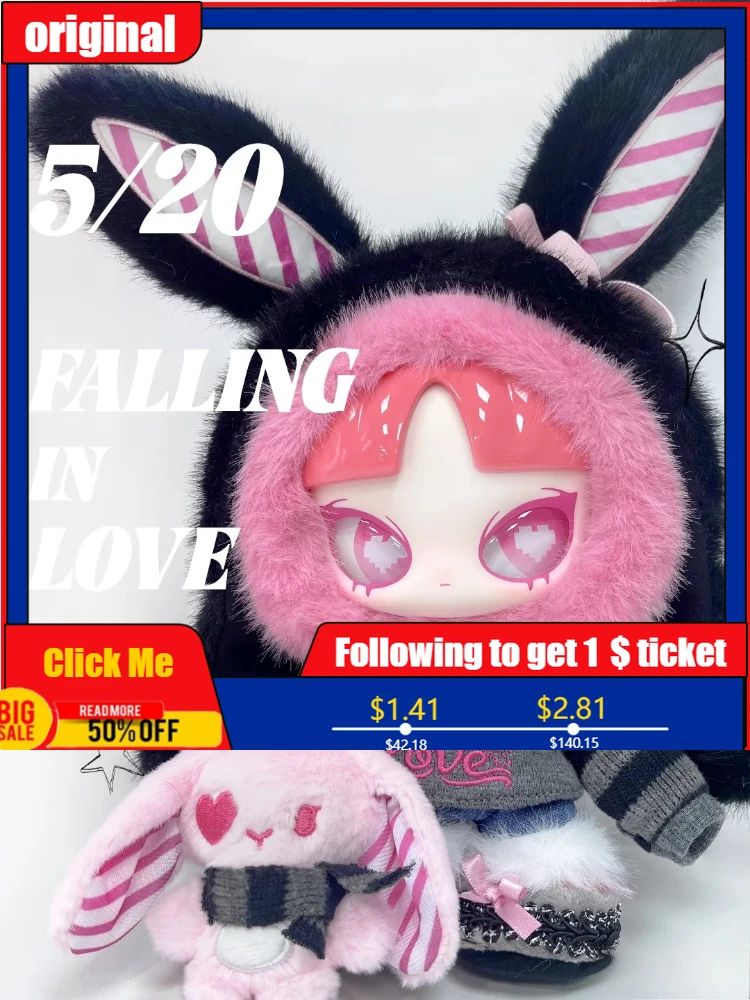 

In Stock 30cm INN Original Rabbit in love Limited Edition wolfie Series Toys Kawaii Big Doll Vinyl Aciton Figure Girlfriend Gift