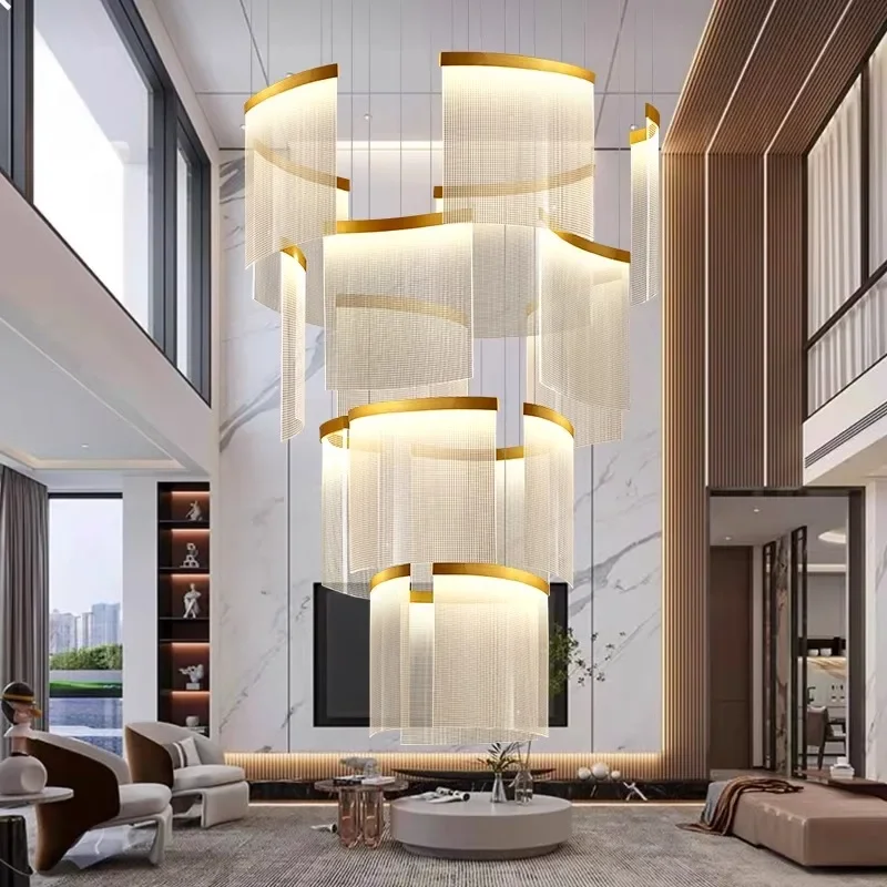 

Modern Art Deco Pendant Lights Living Room Hall Villa Shop Hanging Lamps PMMA LED Chandelier Room Decor Lustre