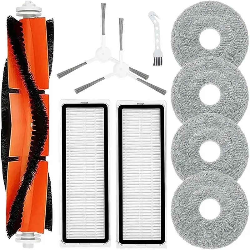 

【A16Z】Запасные части для робота-пылесоса Xiaomi S20 Plus S20+: основная и боковые щетки, HEPA-фильтр, салфетка для влажной уборки