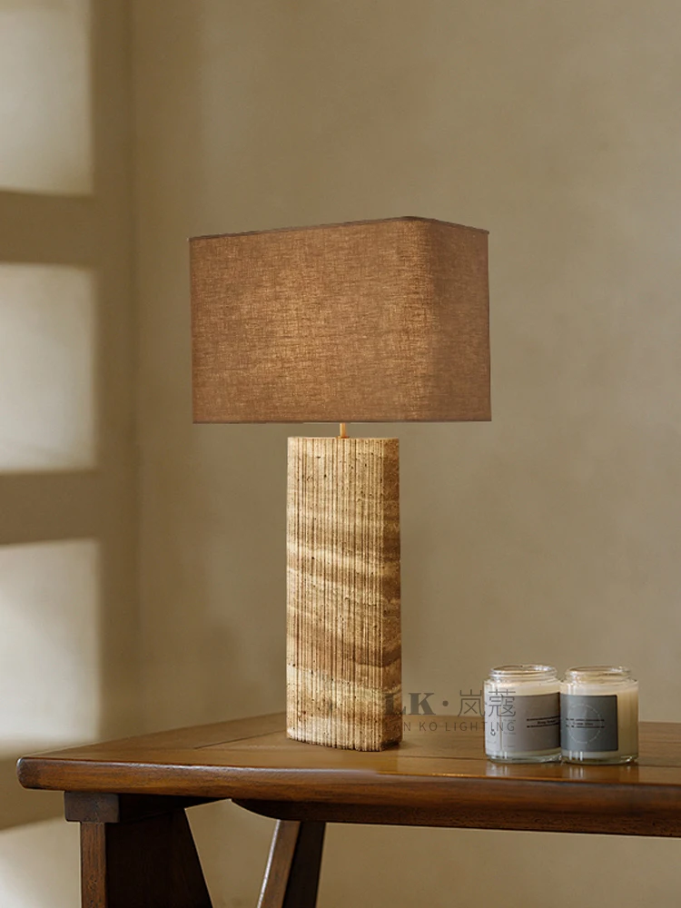 Table lamp modern minimalist stone bedroom bedside lamp decorative lamp