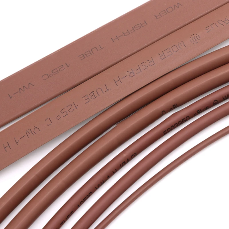 1 متر من النوع الكامل φ1mm-50mm 5 ألوان الحرارة يتقلص أنبوب 2:1 البولي أوليفين الحرارية كابل كم معزول كابل سلك الحرارة يتقلص أنبوب