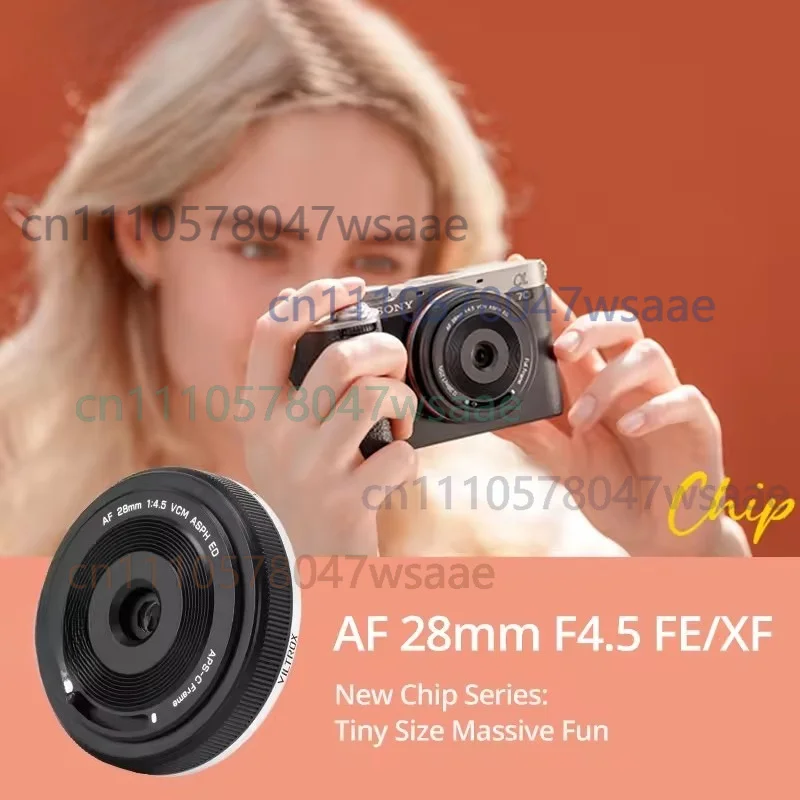 For Viltrox 28mm F4.5 Auto Focus Full Frame Pancake Lens for Fujifilm X-Mount Camera