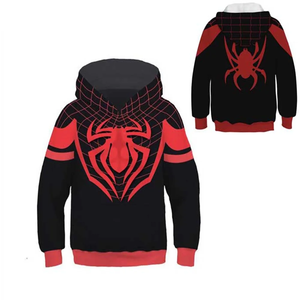 Mininstants-Sweats à capuche Anime pour garçons et filles, Spider ForePVD, Spider-Verse Cosplay, Pull à capuche Venom, Veste