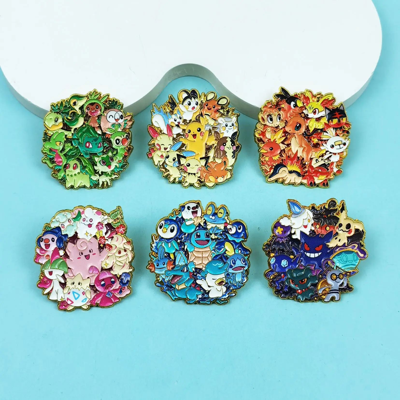Cute Anime Genie Enamel Pins Cartoon Game Figures Brooch Lapel Pin Badge on Backpack Clothing Accessories Fashion Jewelry Gifts