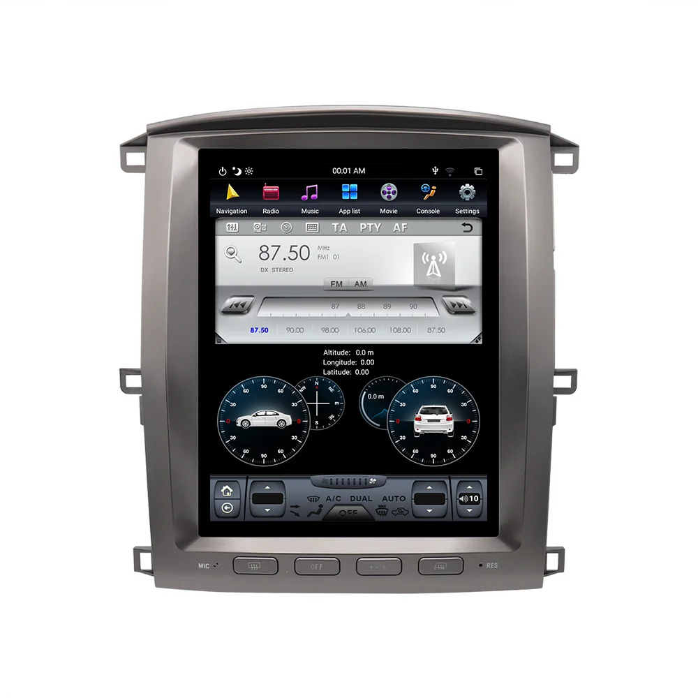 Snapdragon665 Car Radio For Lexus Lx 2005 Lx470 2006 2004 Android 11 Gps Multimedia Video Player 8g Ram Brown Frame