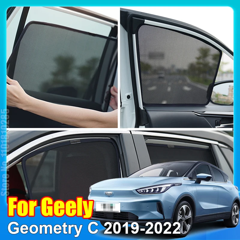 

Магнитный солнцезащитный козырек для Geely Геометрия C 2019-2022, автомобильный козырек, занавеска на лобовое стекло, заднее боковое стекло, детский козырек от солнца