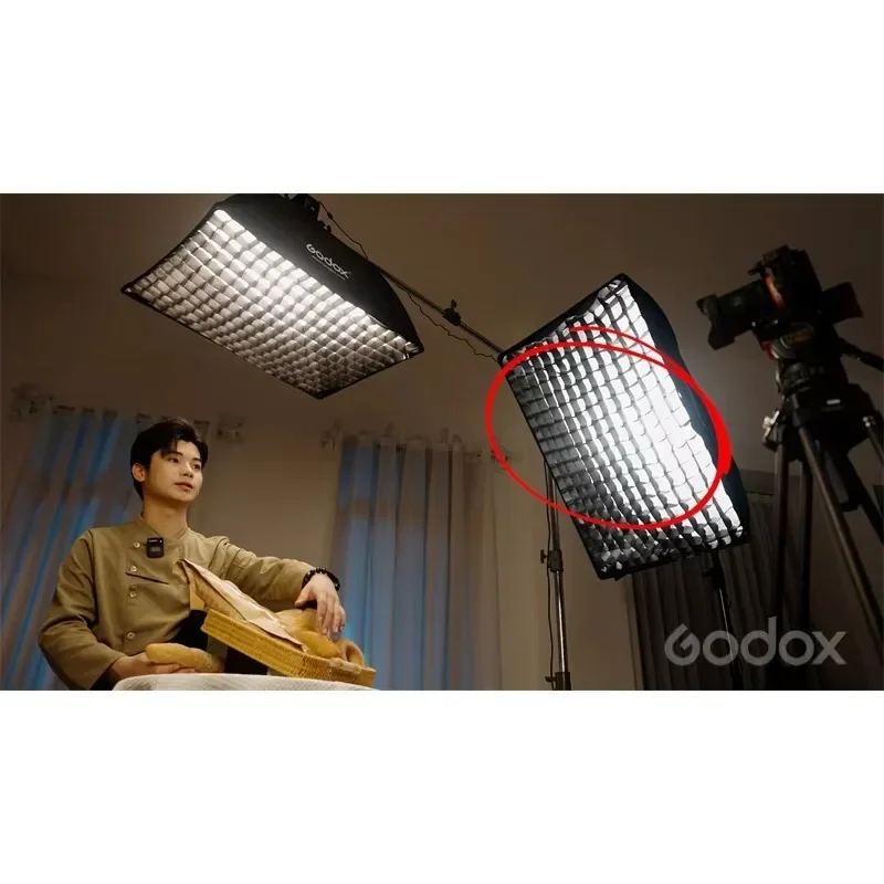 200W LED Video Light Live Stream Fill Light Set with Softbox & Tripod Stand for Food Live Streaming