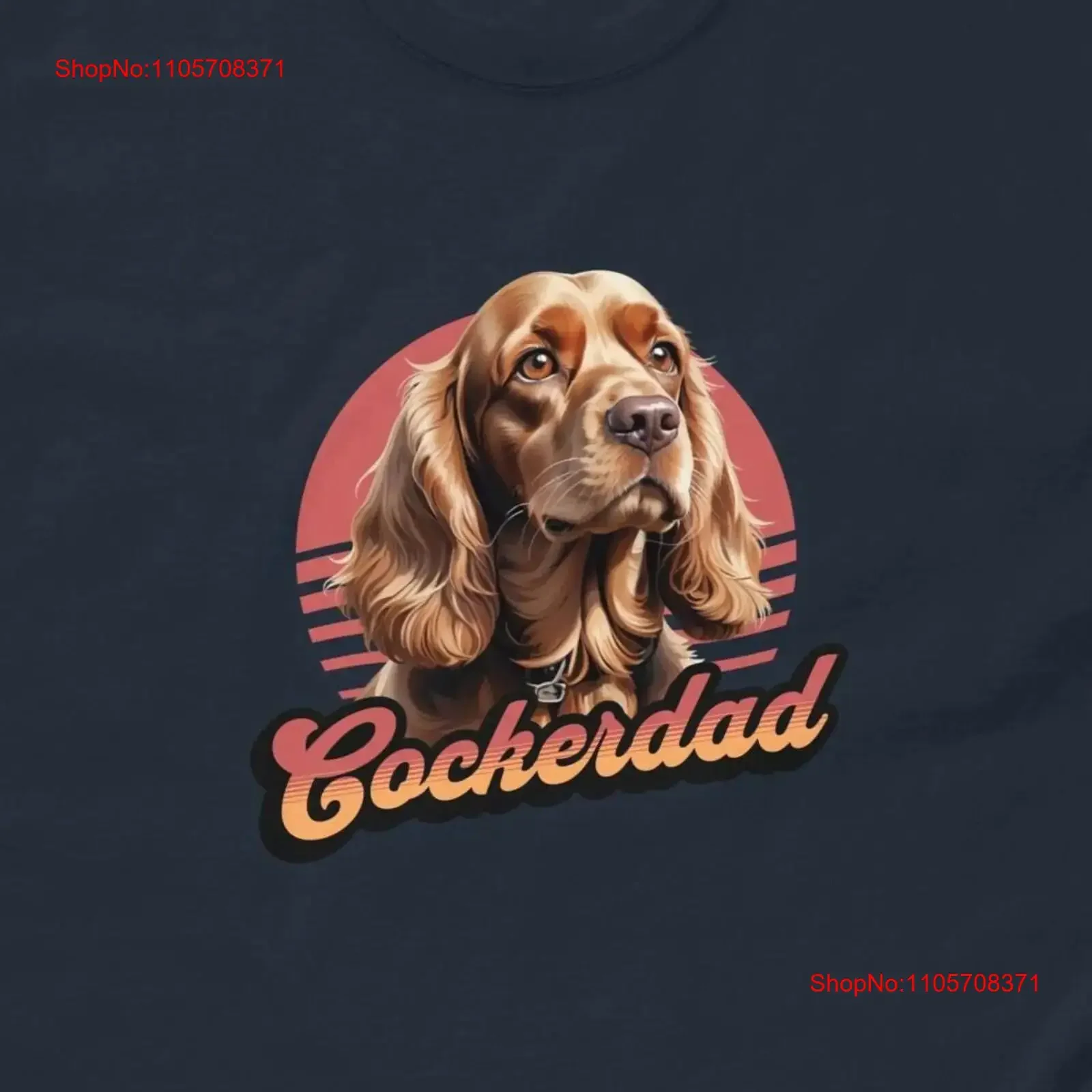 Cocker Spaniel T Shirt English Dog Dad tee Father for lover owner vintage Washed Breathable Slightly Versatile Soft Stretched