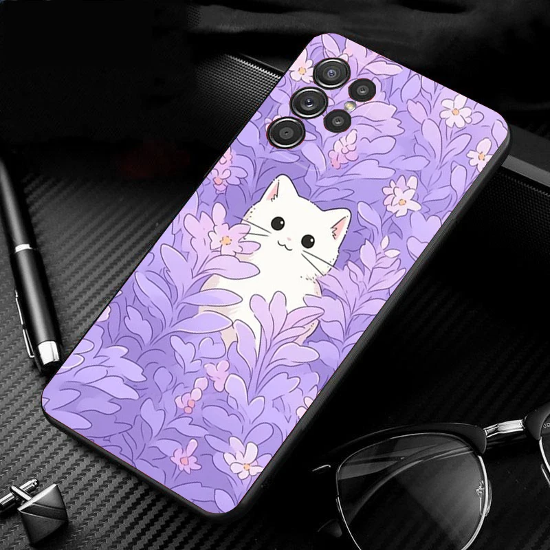 

Cute Cat Phone Case For Samsung A35 A55 A54 A15 A25 A05s A05 A22 A24 A52 A33 A34 M34 M14 M54 M23