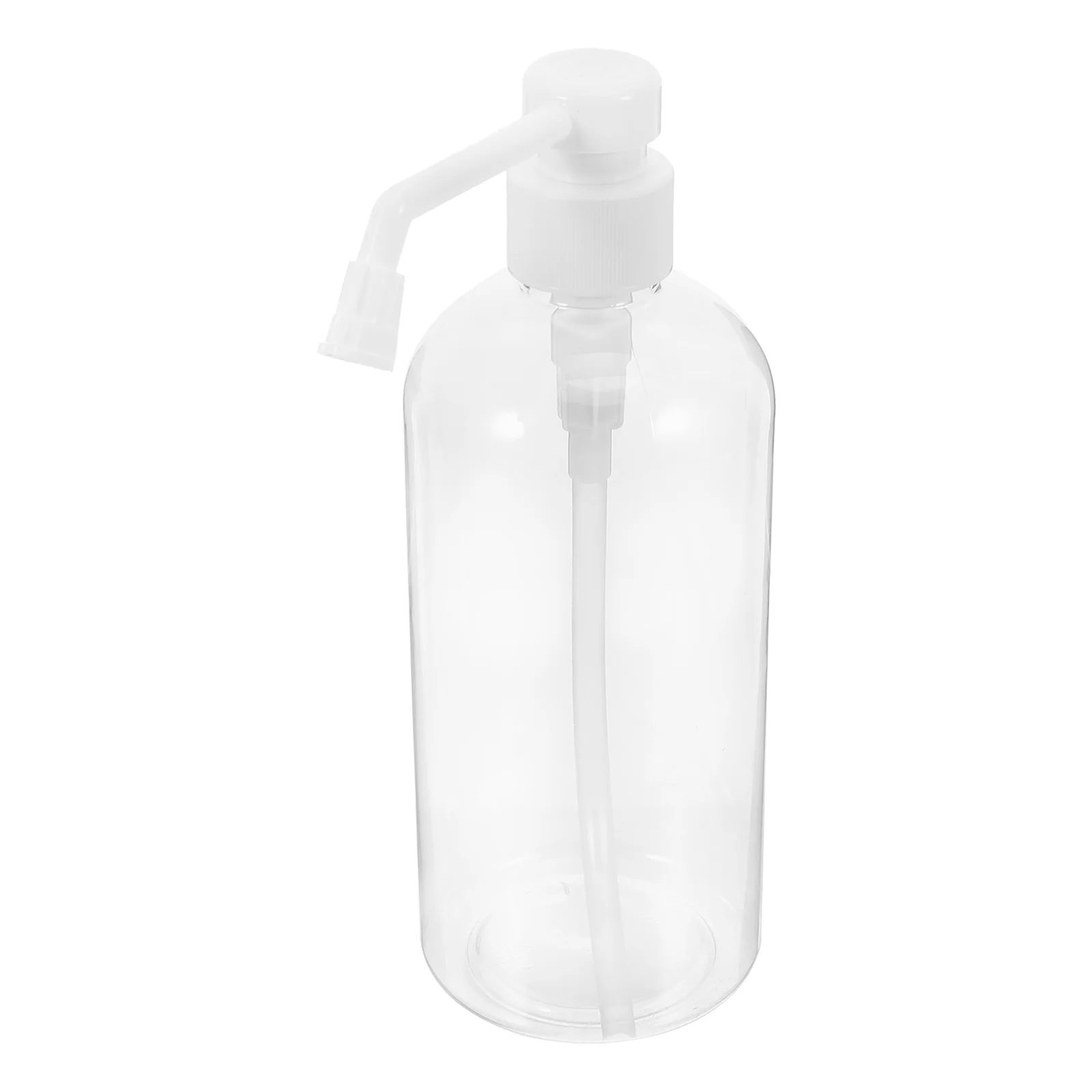 

2Pcs 500ml Transparent Round Shoulder Bottles White Spray Pump Heads Shampoo Hand Soap Body Wash Refillable Lotion Dispenser
