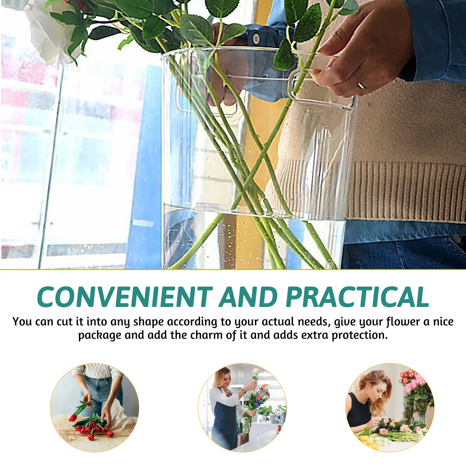 

Flower Bucket - for Flowers Storage Artificial Floral Buckets Florists Container Glass Office