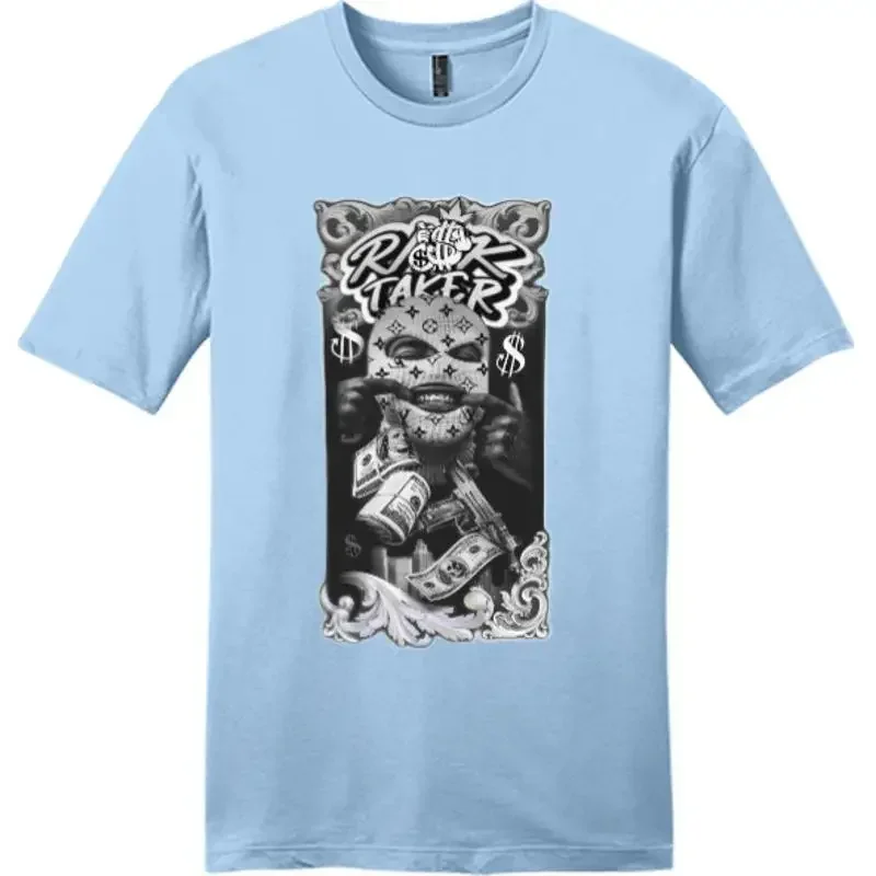 NEW Art Society RISK TAKER ICE BLUE T Shirt SMALL 4 MADE IN USA LIMITED