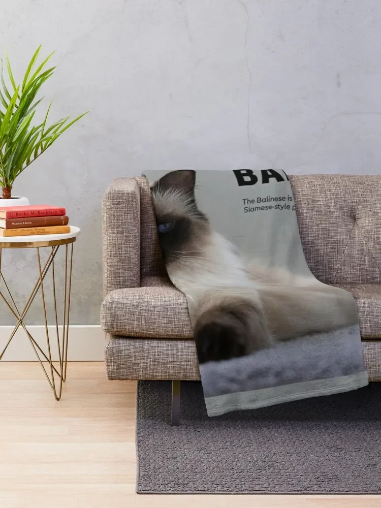 Balinese Cat Breed Throw Blanket Camping Luxury for winter Blankets