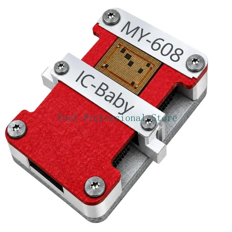 57QF Integrated Circuit Board Repair Fixture with Spring-Assisted Grip for Reballing, Adhesive Removal, Soldering, and Repair