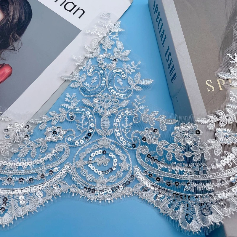 30Yards Exquisite Corded Lace Applique Dress Skirt with DIY Jewelry Accessories for Wedding Party 2025