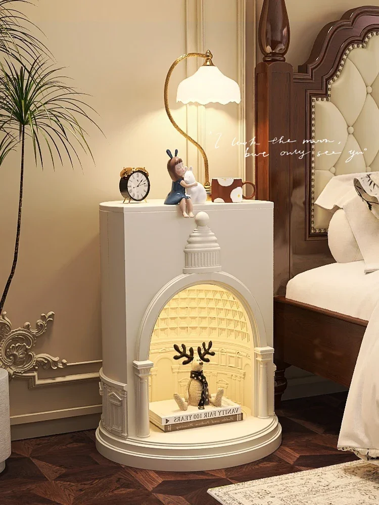 Art castle bedside table advanced sense bedroom floor decoration integrated home decoration