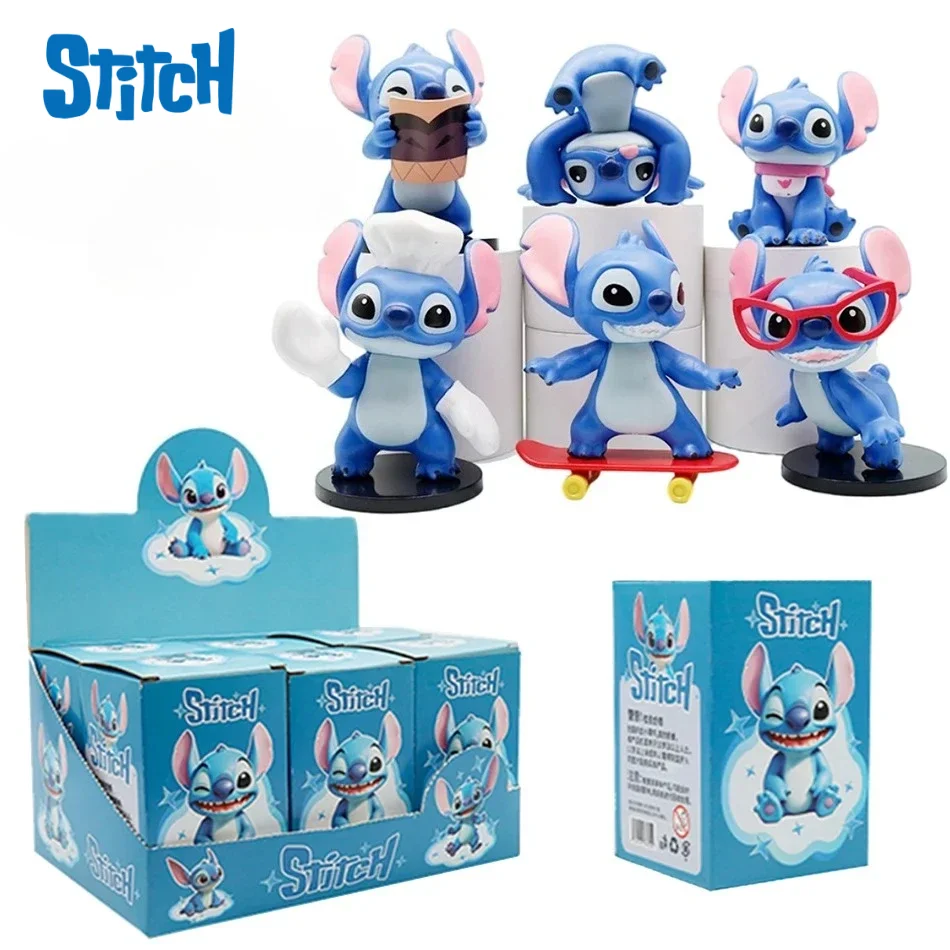 Urocza figurka akcji Disney Stitch, tajemnicza figurka w pudełku niespodziance, kolekcjonerska zabawka, dekoracja na biurko, prezent dla dzieci.