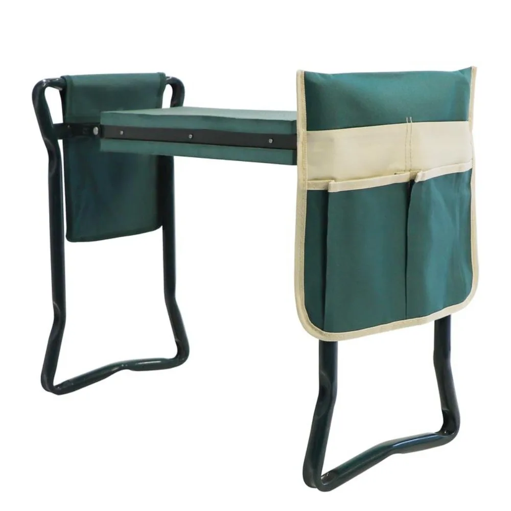 

Garden Kneeler Folding Garden Stools Bench and Seat with 2 Tool Pouches, New