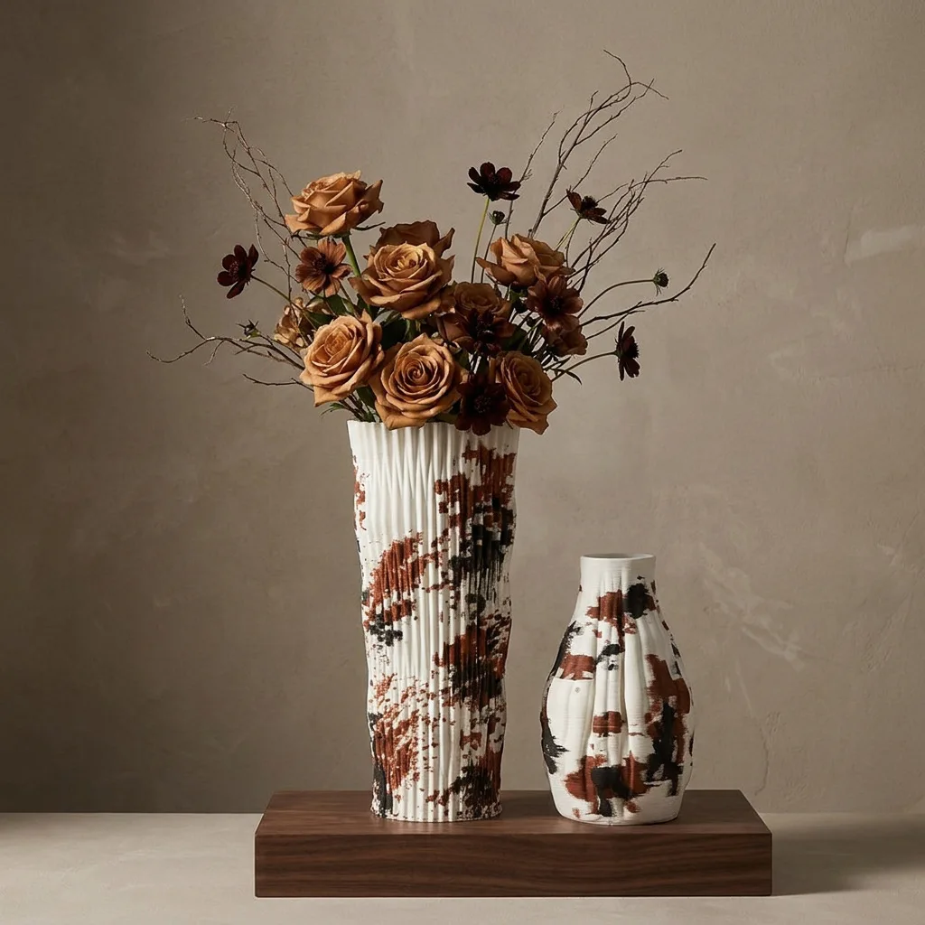 DSA3 ceramic vase sales department model room flower arrangement decoration simple hand-painted living room ornament