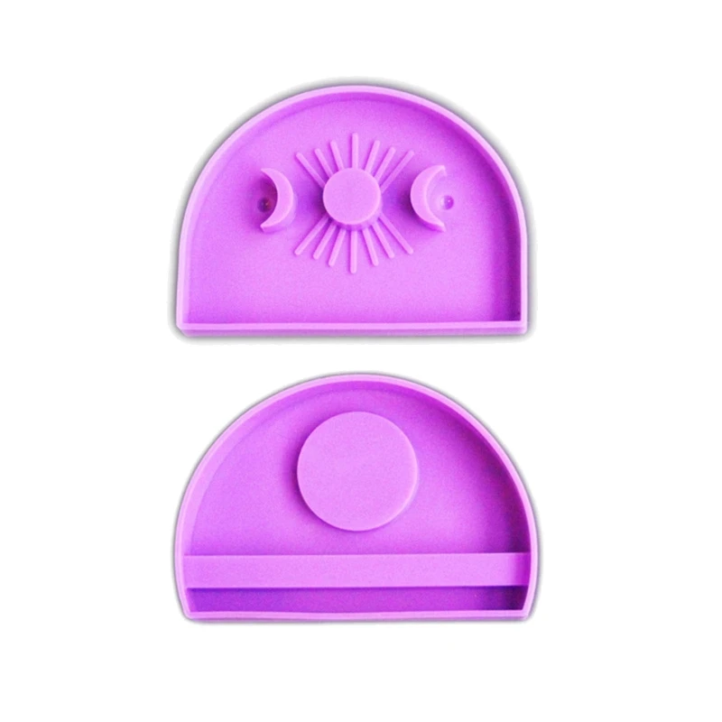 3D Base Silicone Mould Sun and Moon Candlestick Making Moulds Decorations